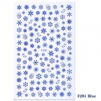 Sticker decor unghii Fulgi F281 BLUE